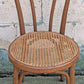 Antique Vintage .,Old Thonet Reclaimed Salvaged SOLID Wood Wooden Curved Bentwood Side Accent Bistro Dining Chair Caned Seat