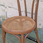 Antique Vintage .,Old Thonet Reclaimed Salvaged SOLID Wood Wooden Curved Bentwood Side Accent Bistro Dining Chair Caned Seat