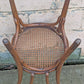 Antique Vintage .,Old Thonet Reclaimed Salvaged SOLID Wood Wooden Curved Bentwood Side Accent Bistro Dining Chair Caned Seat