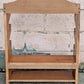 Vintage Antique Old Handmade Handcrafted Reclaimed Salvaged SOLID Wood Wooden Gun Rifle Rack Holder Wall Mounted Hanging Unit Shelf
