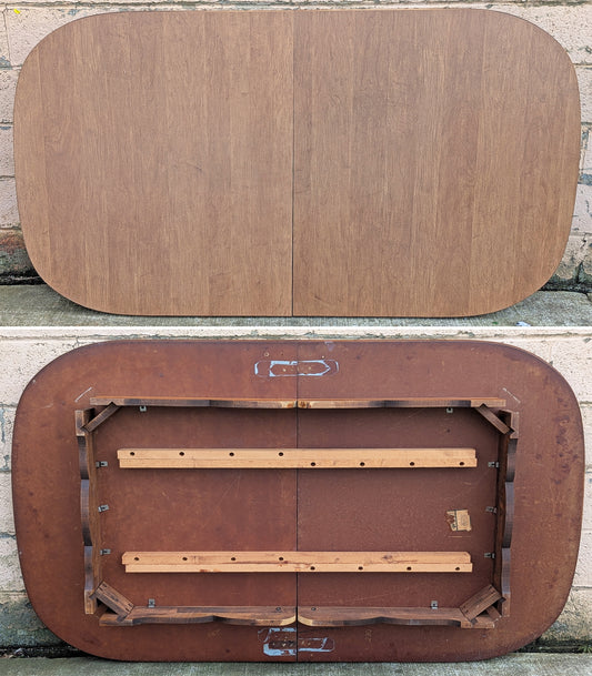 Vintage Antique "Hale Company" Old Reclaimed Salvaged SOLID Maple Hard Wood Formica Wooden Dining Room Table Leaf