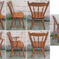 Vintage Antique "Hale Company" Old Reclaimed Salvaged SOLID Maple Hard Wood Formica Wooden Dining Room Set Spindleback Arm Armrest Saddle Chairs Table Leaf