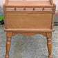 Pair of Vintage Antique Old Mid Century Mersman SOLID Wooden Wood & Formica Wooden 2 Tier End Side Accent Lamp Tables Night Stand Shelf