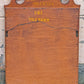 Vintage Antique Old Whitney Mid Century Solid Hard Wood Wooden Traditional Bathroom Bedroom Wall Hanging Mirror Glass Ornate Decorative