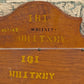 Vintage Antique Old Whitney Mid Century Solid Hard Wood Wooden Traditional Bathroom Bedroom Wall Hanging Mirror Glass Ornate Decorative