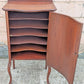 Antique Vintage Old Reclaimed Salvaged "Larkin" SOLID Mahogany Wooden Sheet Music Record Tax File Cabinet Server Side End Accent Table Stand Nightstand Shelf Storage Compartment