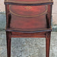 Antique Vintage Old Reclaimed Salvaged SOLID Mahogany Wood Wooden Leather Top End Side Occasional Accent Lamp Table Night Stand Nightstand