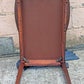 Antique Vintage Old Reclaimed Salvaged SOLID Mahogany Wood Wooden Leather Top End Side Occasional Accent Lamp Table Night Stand Nightstand