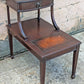 Antique Vintage Old Reclaimed Salvaged SOLID Hard Wood Wooden Leather Top End Side Occasional Accent Lamp Table Night Stand Nightstand