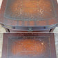 Antique Vintage Old Reclaimed Salvaged SOLID Hard Wood Wooden Leather Top End Side Occasional Accent Lamp Table Night Stand Nightstand