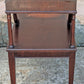 Antique Vintage Old Reclaimed Salvaged SOLID Hard Wood Wooden Leather Top End Side Occasional Accent Lamp Table Night Stand Nightstand