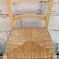 Vintage Antique Old Reclaimed Salvaged SOLID Wood Wooden Dining Accent Side Bar High Rattan Seagrass Chair Seat
