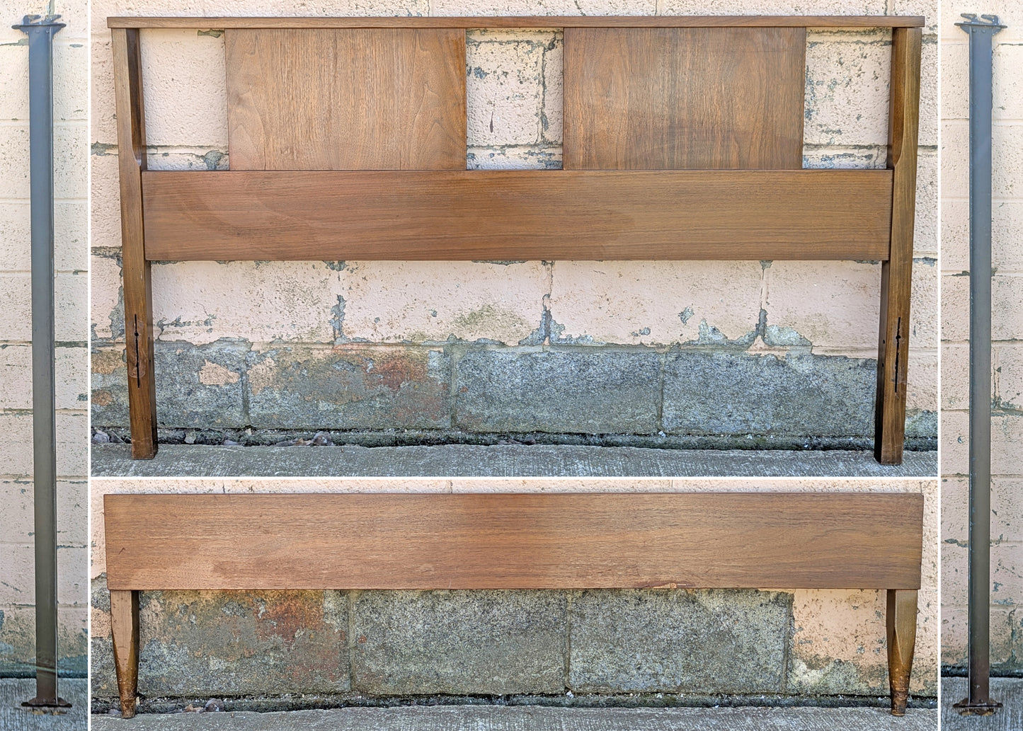 Vintage Antique Old Reclaimed Salvaged SOLID Maple Hardwood Wood Wooden Full Size Bed Frame Set Headboard Footboard