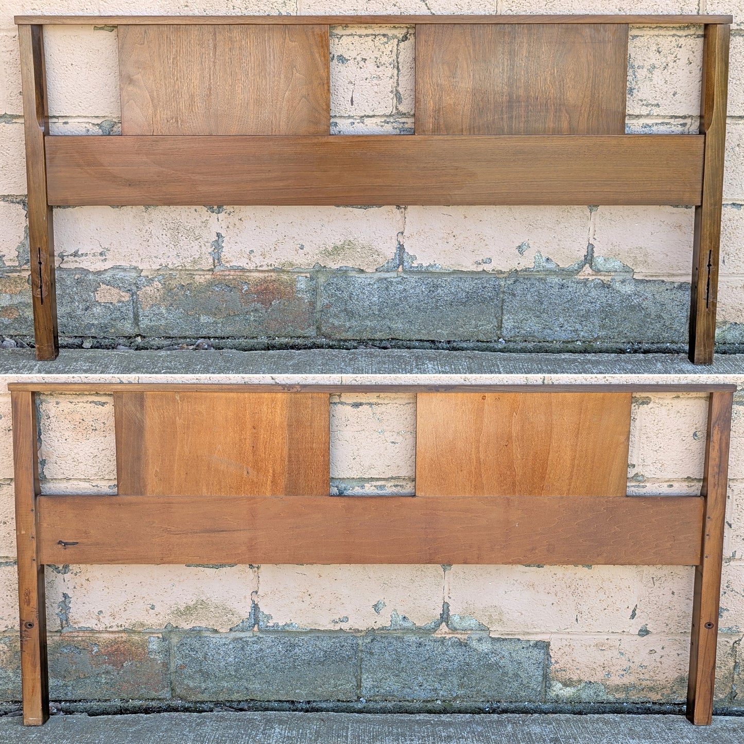 Vintage Antique Old Reclaimed Salvaged SOLID Maple Hardwood Wood Wooden Full Size Bed Frame Set Headboard Footboard