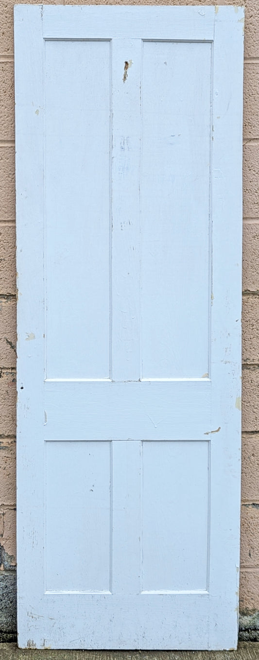 24"x72" Antique Vintage Old Reclaimed Salvaged Victorian SOLID Wood Wooden Interior Door 4 Panels