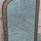 14"x28" Antique Vintage Old Reclaimed Salvaged Victorian Hollywood Regency Wooden Wall Distressed Mirror Glass Etched Ornate Decorative