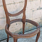 Antique Vintage Old Reclaimed Salvaged Balloon Back SOLID Mahogany Wood Wooden Side Dining Accent Chair Floral Carvings Ornate Frame