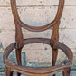 Antique Vintage Old Reclaimed Salvaged Balloon Back SOLID Mahogany Wood Wooden Side Dining Accent Chair Floral Carvings Ornate Frame