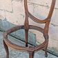 Antique Vintage Old Reclaimed Salvaged Balloon Back SOLID Mahogany Wood Wooden Side Dining Accent Chair Floral Carvings Ornate Frame