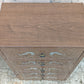 Vintage Antique Old Reclaimed Salvaged Mid Century Modern MCM Art Deco Steel Metal Bedroom Dresser Chest Highboy 5 Drawer