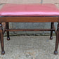 Antique Vintage Old Victorian SOLID Wood Wooden Piano Kneeling Bench Foot Stool Ottoman Plant Stand Pink Fabric