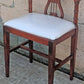 Antique Vintage Old Victorian Lyre Back Chair SOLID Wood Wooden Piano Kneeling Bench Foot Stool Ottoman White Fabric