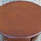 Vintage Old Reclaimed Salvaged Mahogany Wood Wooden 2 TIER Oval End Side Sofa Accent Table Nightstand Shelf