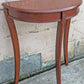 Vintage Antique Old Bombay Reclaimed Salvaged Solid Mahogany Wood Wooden Console Half Round Semi Circle Lamp End Side Pedestal Table Plant Stand