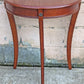 Vintage Antique Old Bombay Reclaimed Salvaged Solid Mahogany Wood Wooden Console Half Round Semi Circle Lamp End Side Pedestal Table Plant Stand