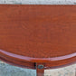 Vintage Antique Old Bombay Reclaimed Salvaged Solid Mahogany Wood Wooden Console Half Round Semi Circle Lamp End Side Pedestal Table Plant Stand