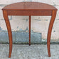 Vintage Antique Old Bombay Reclaimed Salvaged Solid Mahogany Wood Wooden Console Half Round Semi Circle Lamp End Side Pedestal Table Plant Stand