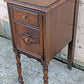Antique Old Vintage Reclaimed Salvaged SOLID Walnut Wood Wooden Corner Bedside End Side Accent Table Nightstand Stand Lamp Plant Shelf