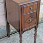 Antique Old Vintage Reclaimed Salvaged SOLID Walnut Wood Wooden Corner Bedside End Side Accent Table Nightstand Stand Lamp Plant Shelf