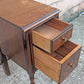 Antique Old Vintage Reclaimed Salvaged SOLID Walnut Wood Wooden Corner Bedside End Side Accent Table Nightstand Stand Lamp Plant Shelf