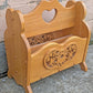 Vintage Reclaimed Salvaged Handmade SOLID Wood Wooden Newspaper Accent Decor Magazine Caddy Tool Box Storage Basket Rack Holder Bin Stand