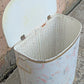 Vintage Antique Old Reclaimed Salvaged Pearl Wick Retro Mid Century Modern Laundry Clothes Clothing Hamper Storage Chest Bin Can