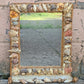 Vintage Old Reclaimed Salvaged Handmade Handcrafted Solid Wood Wooden Wall Mounted Seashell Ocean Beach Mount Accent Bathroom Mirror Glass Ornate Decorative