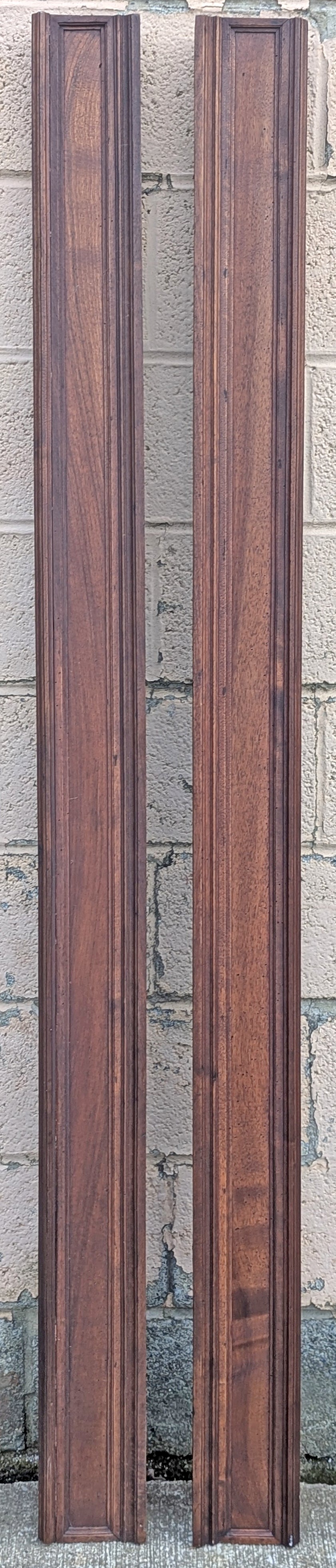 Antique Vintage Old Reclaimed Salvaged SOLID Oak Wood Wooden Edwardian Style Bowed Curved Front Full Size Bed Frames Head Foot Board Rail Set
