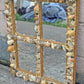 Vintage Old Reclaimed Salvaged Handmade Handcrafted Solid Wood Wooden Wall Mounted Seashell Ocean Beach Mount Accent Bathroom Mirror Glass