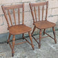 Pair of Vintage Antique Old Reclaimed Salvaged Hale Furniture SOLID Maple Wood Wooden Windsor Spindle Back Side Dining Accent Chair Seats