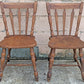 Pair of Vintage Antique Old Reclaimed Salvaged Hale Furniture SOLID Maple Wood Wooden Windsor Spindle Back Side Dining Accent Chair Seats