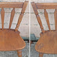 Pair of Vintage Antique Old Reclaimed Salvaged Hale Furniture SOLID Maple Wood Wooden Windsor Spindle Back Side Dining Accent Chair Seats