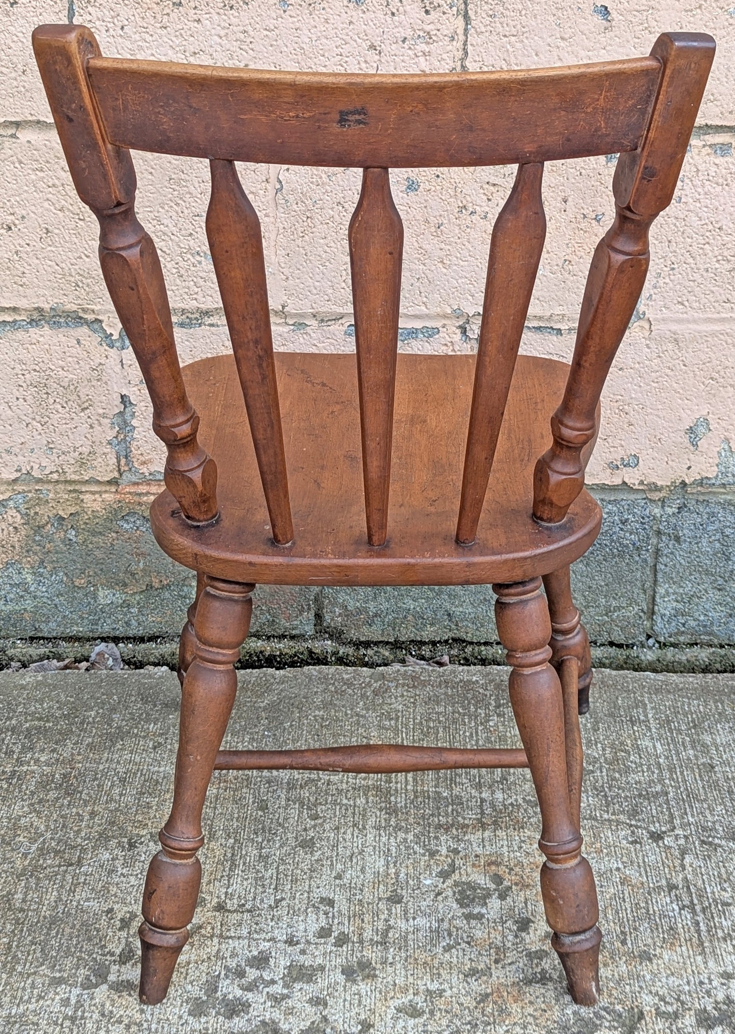 Pair of Vintage Antique Old Reclaimed Salvaged Hale Furniture SOLID Maple Wood Wooden Windsor Spindle Back Side Dining Accent Chair Seats