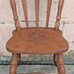 Pair of Vintage Antique Old Reclaimed Salvaged Hale Furniture SOLID Maple Wood Wooden Windsor Spindle Back Side Dining Accent Chair Seats