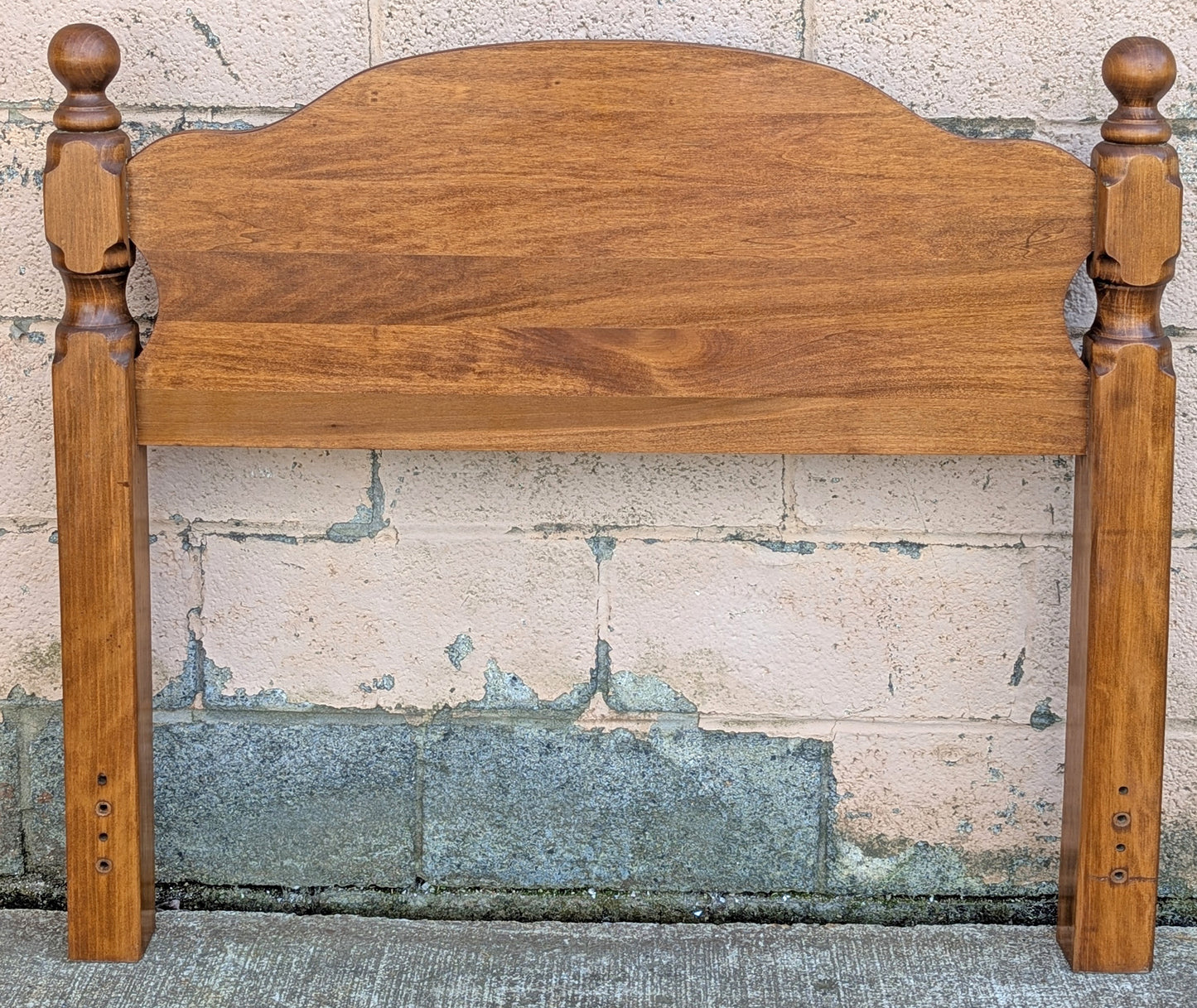 40"x37" Vintage Antique Reclaimed Salvaged Colonial Style SOLID Maple Wooden Wood Twin Size Bed Head Board Headboard