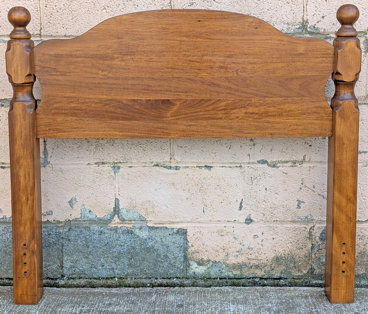 40"x37" Vintage Antique Reclaimed Salvaged Colonial Style SOLID Maple Wooden Wood Twin Size Bed Head Board Headboard