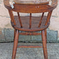 Antique Vintage Old Reclaimed Salvaged SOLID Wood Wooden Captain Smoker Pub Barrel Side Dining Accent Desk Arm Chair Armchair Spindle Back