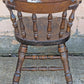 Set of 3 Vintage Antique Old Reclaimed Salvaged Hale Solid Maple Wood Wooden Captain Navigator Pub Dining Side Accent Arm Chair Armchair