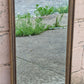 Tall Vintage Old Distressed Wood Wooden Hollywood Regency Gilded Gold Rectangle Rectangular Wall Console Mirror Bedroom Bathroom Glass