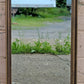 Tall Vintage Old Distressed Wood Wooden Hollywood Regency Gilded Gold Rectangle Rectangular Wall Console Mirror Bedroom Bathroom Glass